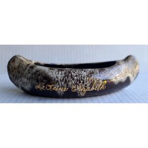Vintage 1960's Le Reine Elizabeth Canuck Pottery St. John Canoe Dish Drip‎ Glaze